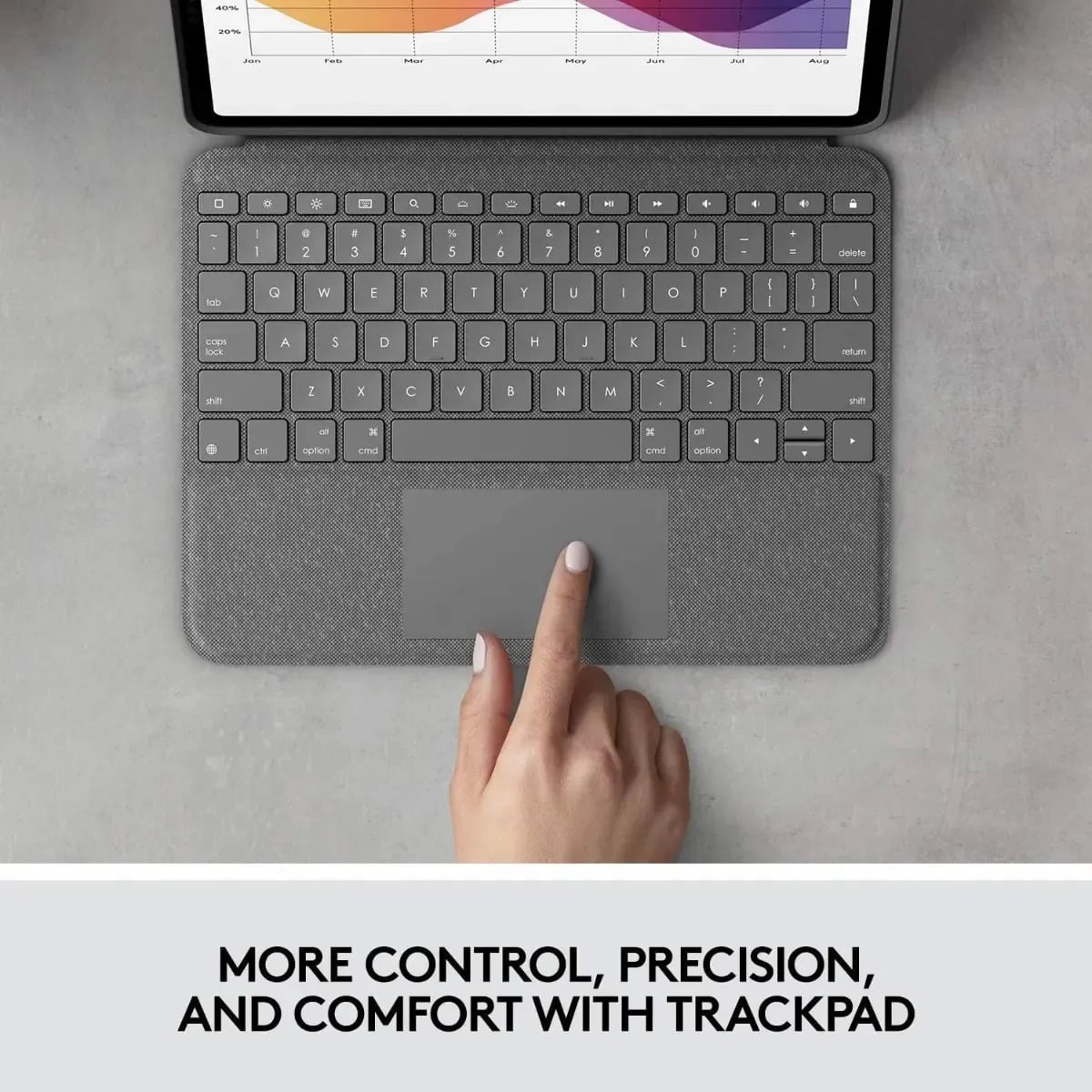 TECLADO LOGITECH FOLIO TOUCH IPAD AIR 11 M4 CHIP (2026) A3459 A3460 A3463 - 2