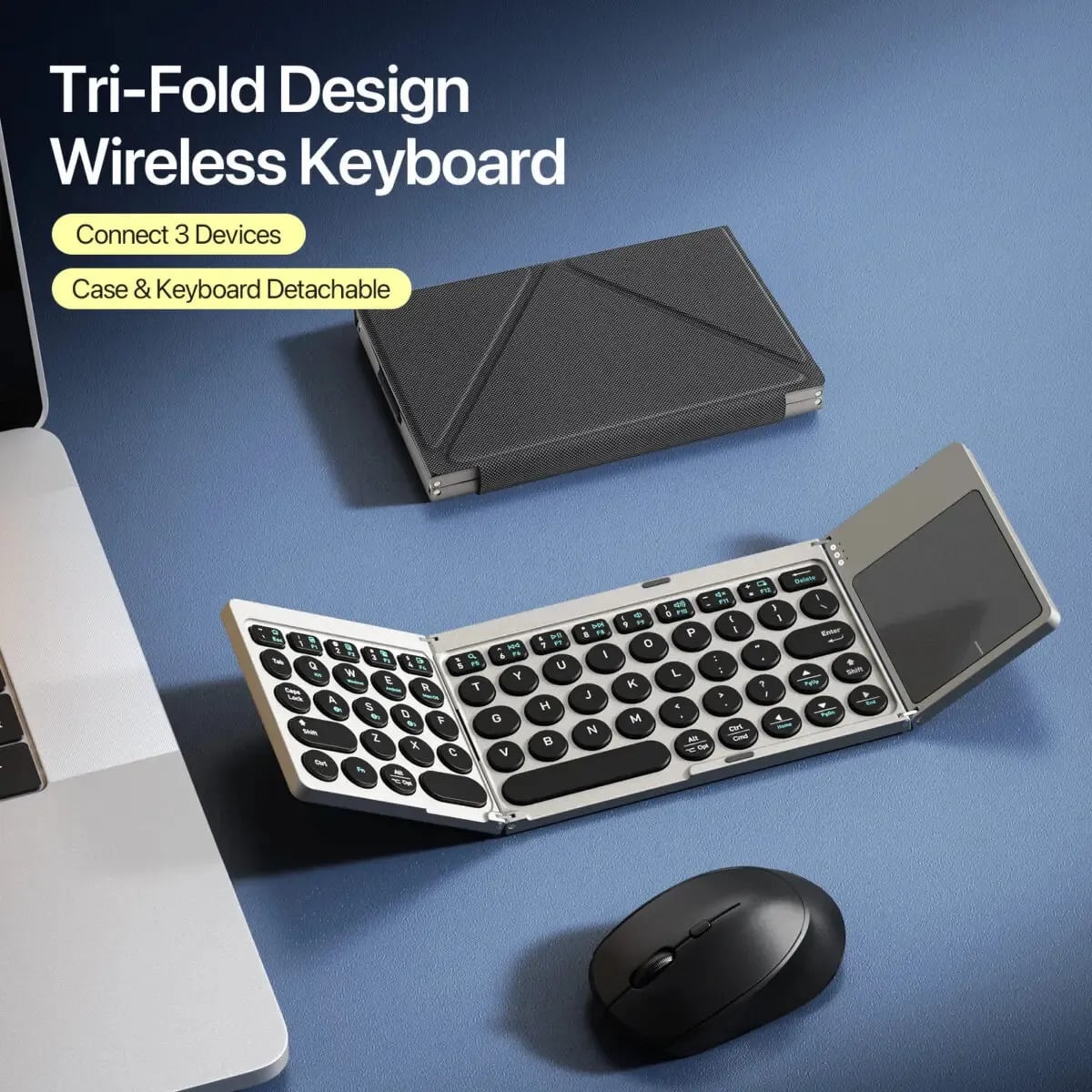 TECLADO PORTÁTIL TOUCHFLIP PARA IPAD AIR 13 M4 CHIP (2026) A3461 A3462 A3464 - 3