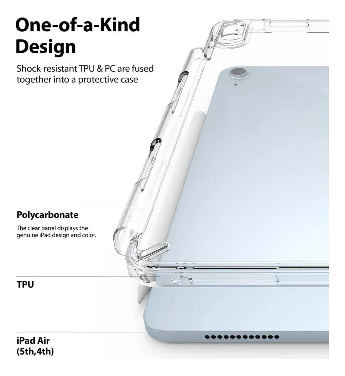 RINGKE FUSION CASE PARA IPAD AIR 11 M4 CHIP (2026) A3459 A3460 A3463 CLEAR - 5