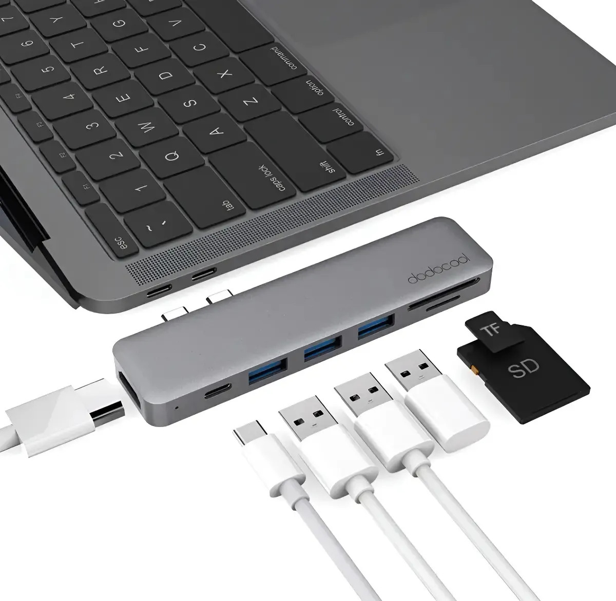 ADAPTADOR HUB DODOCOOL 7EN2 PARA MACBOOK NEO 13 (2026) A3404 - 1