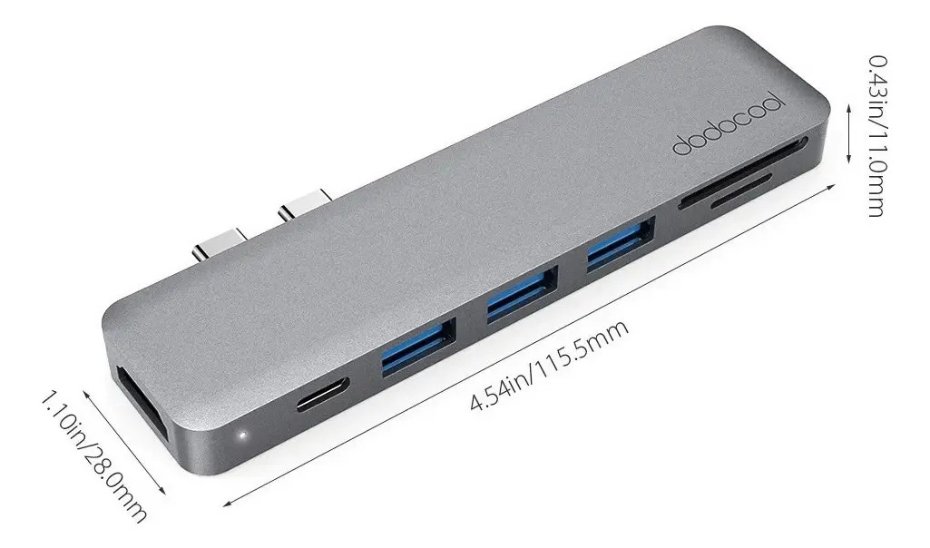 ADAPTADOR HUB DODOCOOL 7EN2 PARA MACBOOK NEO 13 (2026) A3404 - 4