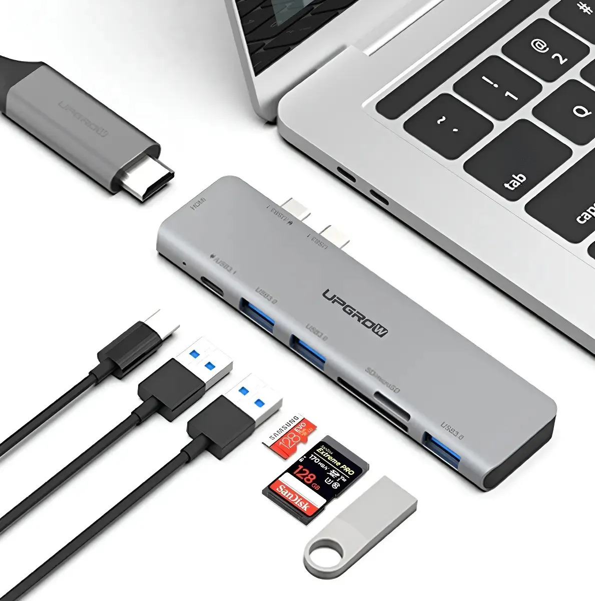 ADAPTADOR HUB UPGROW USB C PARA MACBOOK NEO 13 (2026) A3404 - 1
