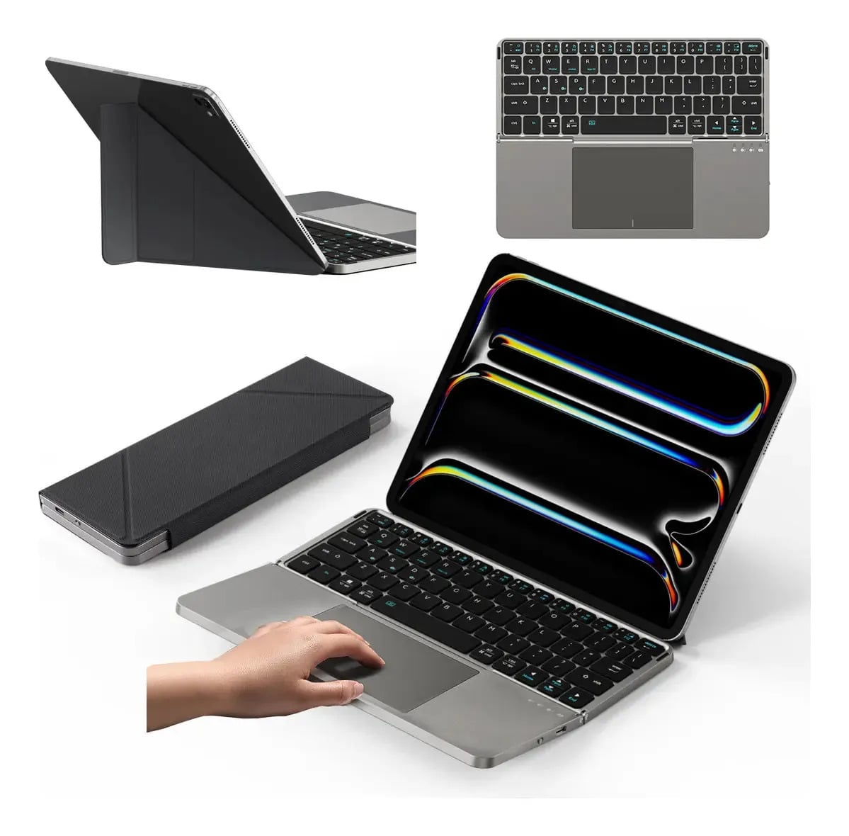 TECLADO PORTÁTIL TOUCHFOLD PARA IPAD AIR 11 M4 CHIP (2026) A3459 A3460 A3463 - 1