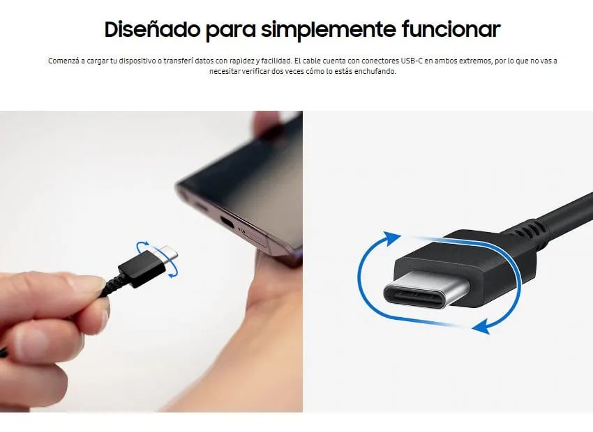 SAMSUNG CABLE USB C 100W 5A 1.8M PARA GALAXY S26 PLUS ULTRA - 2