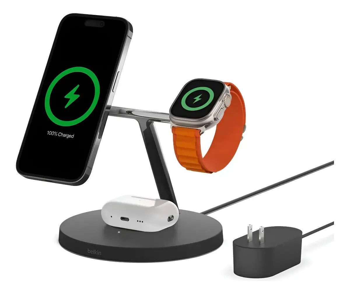CARGADOR BELKIN (MAG)GO STAND 3EN1 PARA IPHONE 17E (2026) - 1