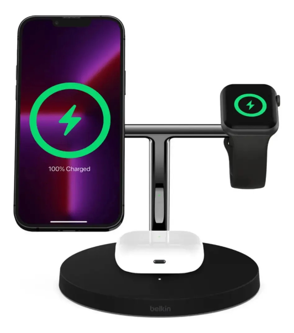 CARGADOR BELKIN (MAG)GO STAND 3EN1 PARA IPHONE 17E (2026) - 2