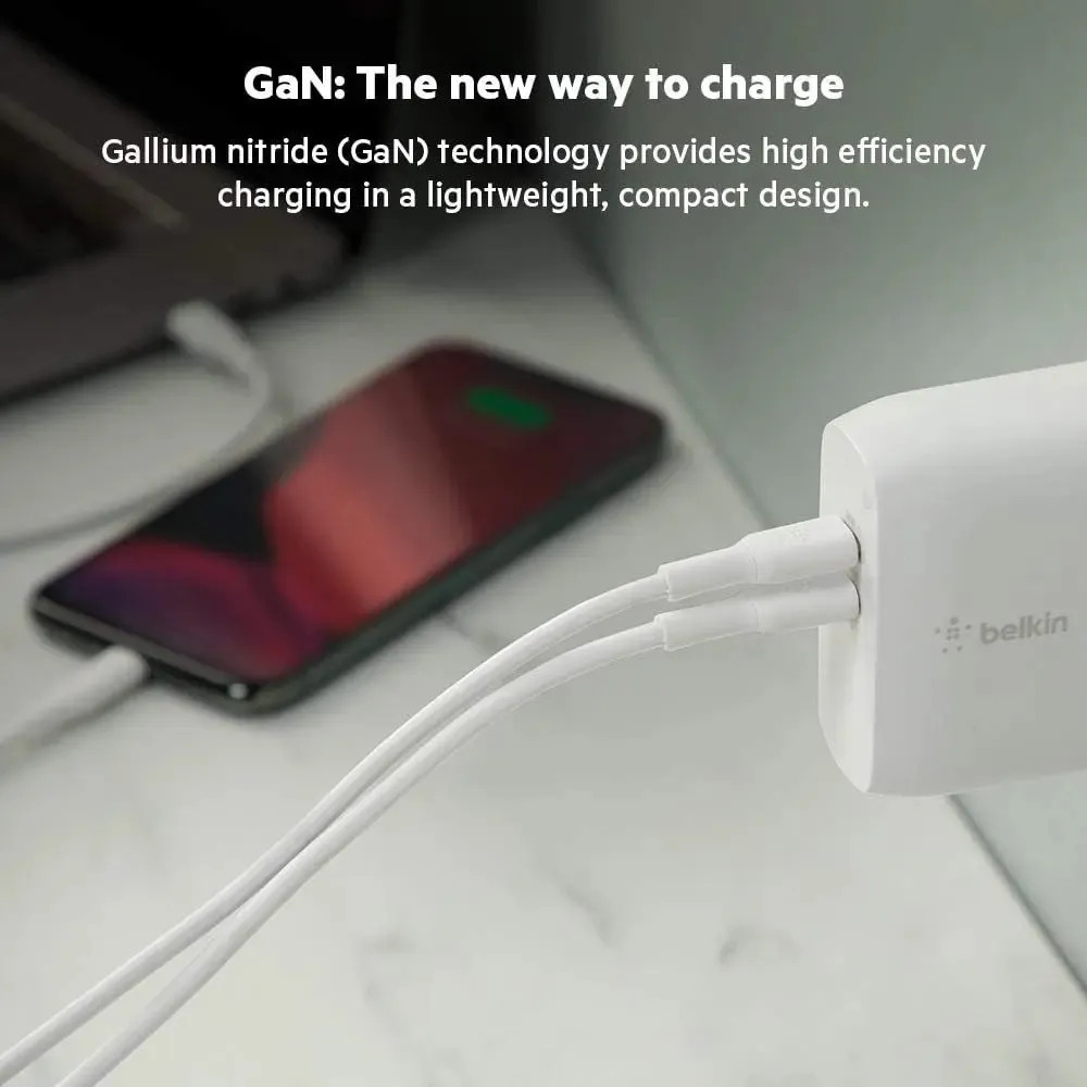 CARGADOR DE PARED BELKIN USB C 68W PARA MACBOOK NEO 13 (2026) A3404 - 4