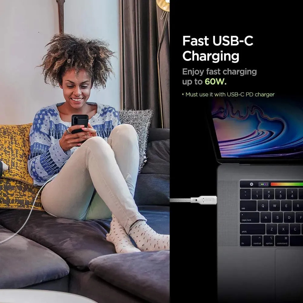 CABLE SPIGEN NYLON USB-C 1.5M PARA IPHONE 16 PRO MAX 6.9 | IPHONE 16 PRO 6.3 | IPHONE 16 NORMAL 6.1 | IPHONE 16 PLUS 6.7 - 4