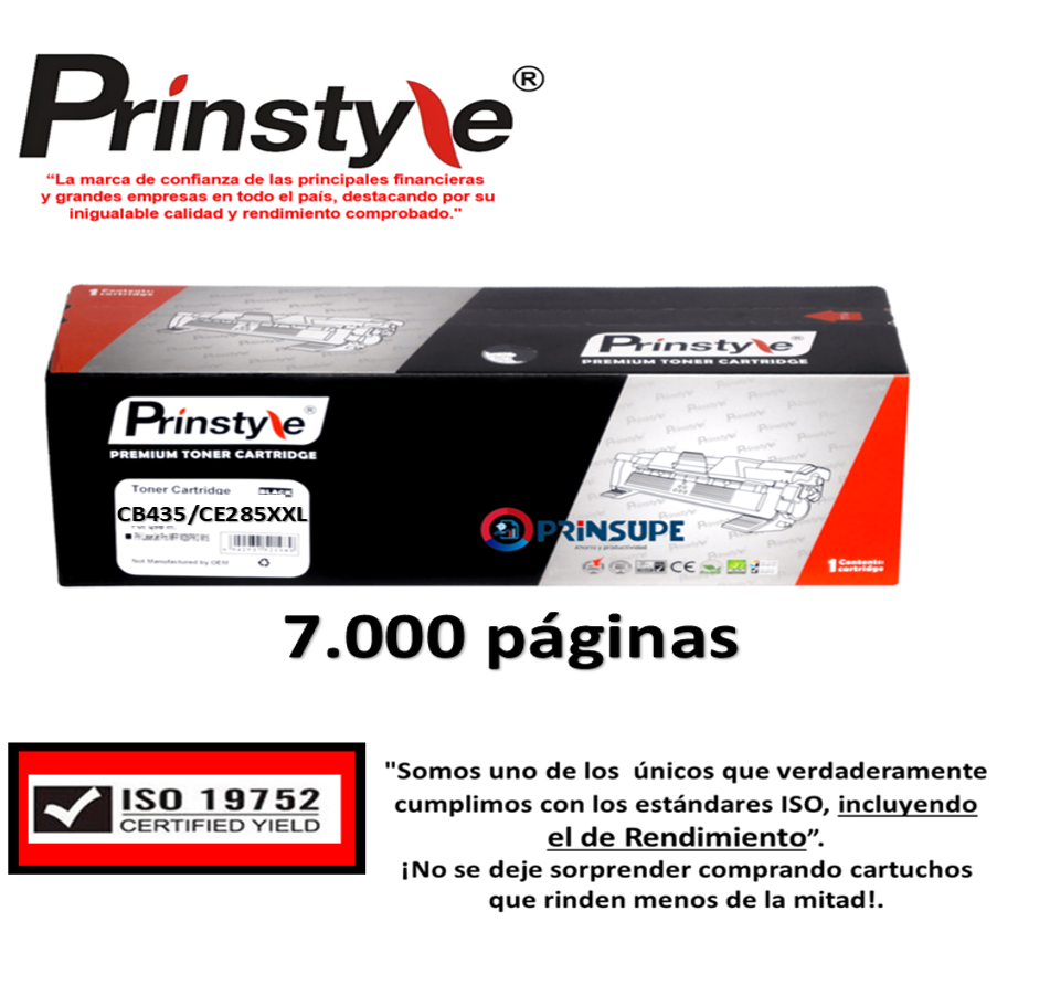 TONER PRINSTYLE DE 7.000 PÁG 35A CB435A -ALTO RENDIMIENTO- - 1