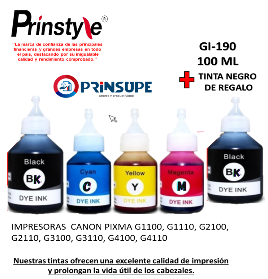 TINTAS BROTHER COMPATIBLES BT6001- BT5001 + 1 TINTA NEGRA - 1