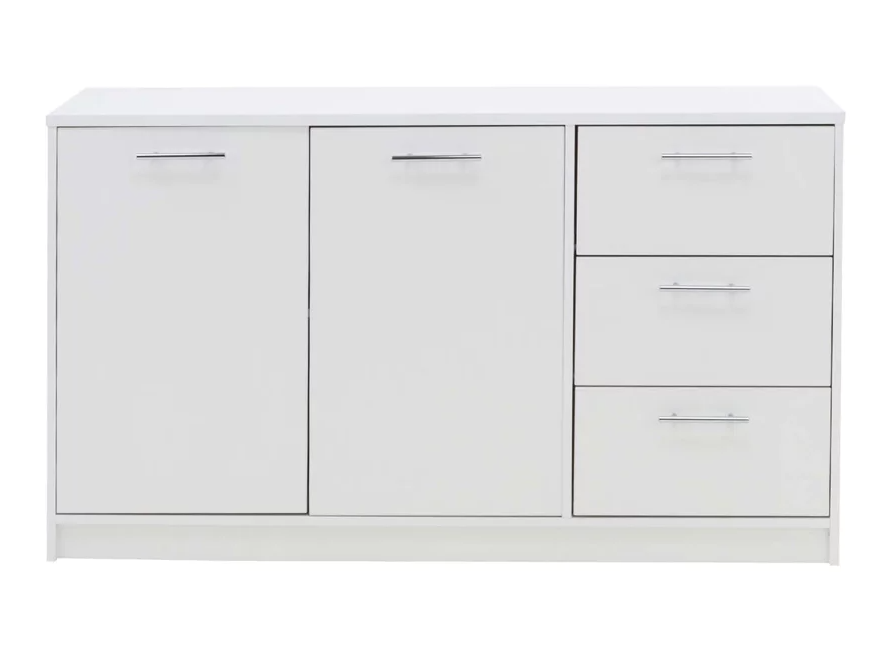 COMODA HANORA 3 CAJONES 2 PUERTAS COLOR BLANCO 82X138CM - 3
