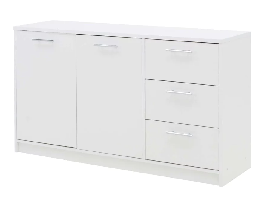 COMODA HANORA 3 CAJONES 2 PUERTAS COLOR BLANCO 82X138CM - 4