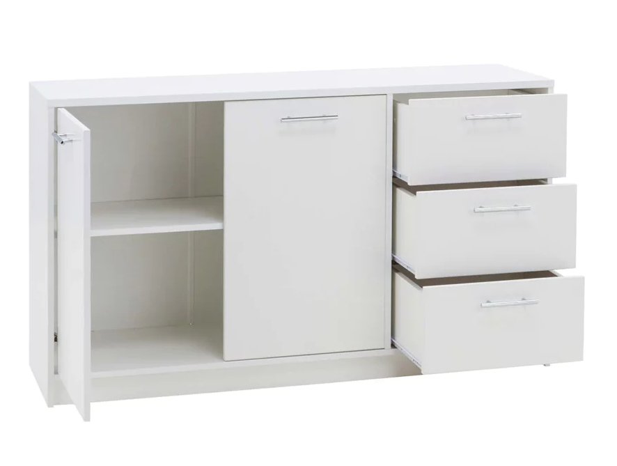 COMODA HANORA 3 CAJONES 2 PUERTAS COLOR BLANCO 82X138CM - 5