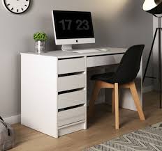 ESCRITORIO GANTE OFICINA MODERNO 5 CAJONES COLOR BLANCO - 8