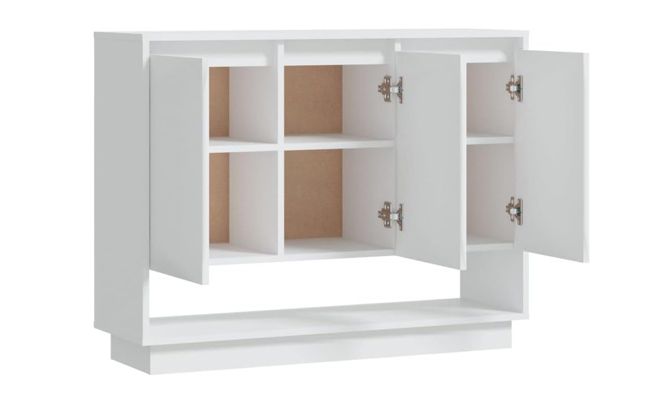 APARADOR WORDEN 3 PUERTAS UN ESTANTE BAJO COLOR BLANCO MATE 97X31X75 - 4