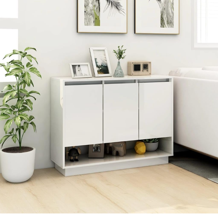 APARADOR WORDEN 3 PUERTAS UN ESTANTE BAJO COLOR BLANCO MATE 97X31X75 - 5