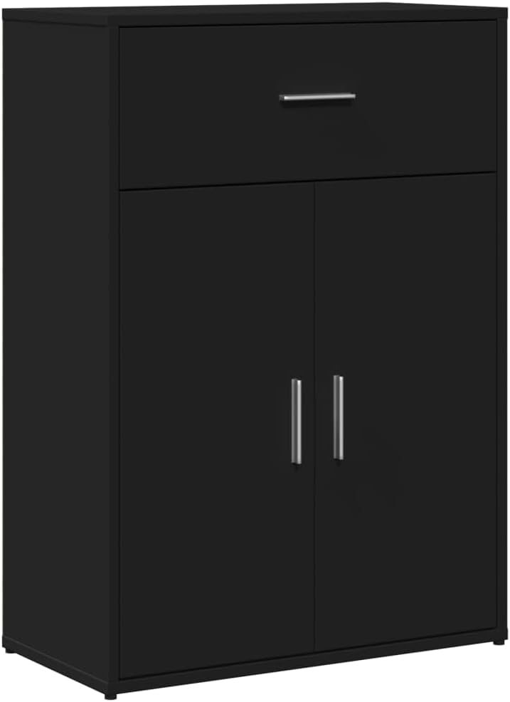 APARADOR SEJOUR 2 PIEZAS 2 CAJONES 4 PUERTAS NEGRO 120 CM - 4