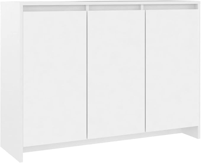 APARADOR JERY MODERNO 3 PUERTAS CON ESTANTES INTERNOS BLANCO 75X102 CM - 3