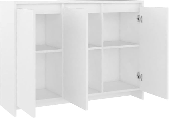 APARADOR JERY MODERNO 3 PUERTAS CON ESTANTES INTERNOS BLANCO 75X102 CM - 4