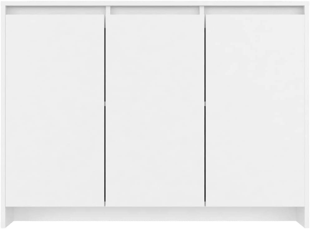 APARADOR JERY MODERNO 3 PUERTAS CON ESTANTES INTERNOS BLANCO 75X102 CM - 6