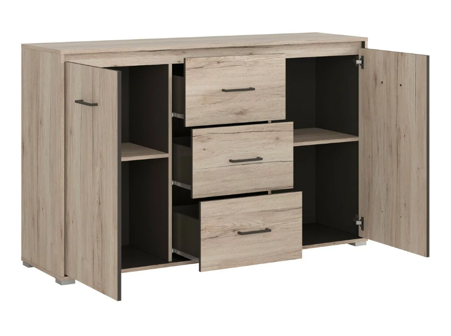 APARADOR BULENA 3 CAJONES 2 PUERTAS COLOR TOSCANA 142X88CM - 2