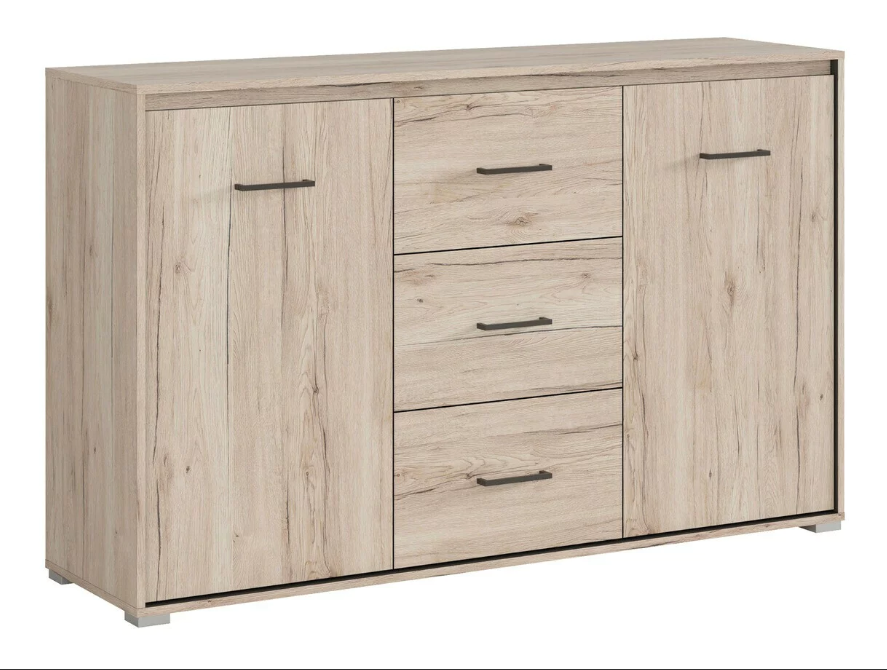 APARADOR BULENA 3 CAJONES 2 PUERTAS COLOR TOSCANA 142X88CM - 4