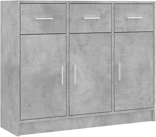 APARADOR LUCY 3 PUERTAS 3 CAJONES GRIS - 2