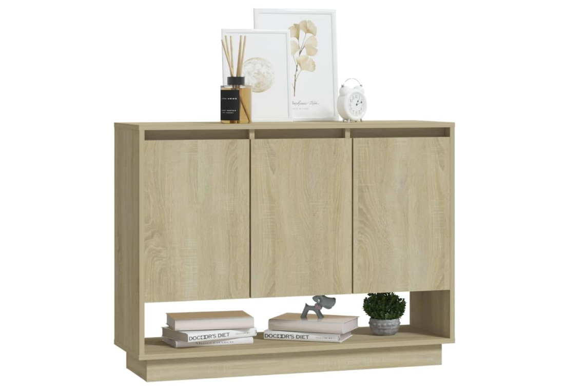 APARADOR WORDEN 3 PUERTAS UN ESTANTE BAJO COLOR ROBLE 97X31X75 CM - 2