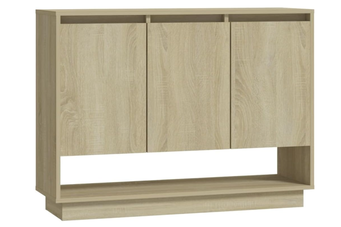 APARADOR WORDEN 3 PUERTAS UN ESTANTE BAJO COLOR ROBLE 97X31X75 CM - 4