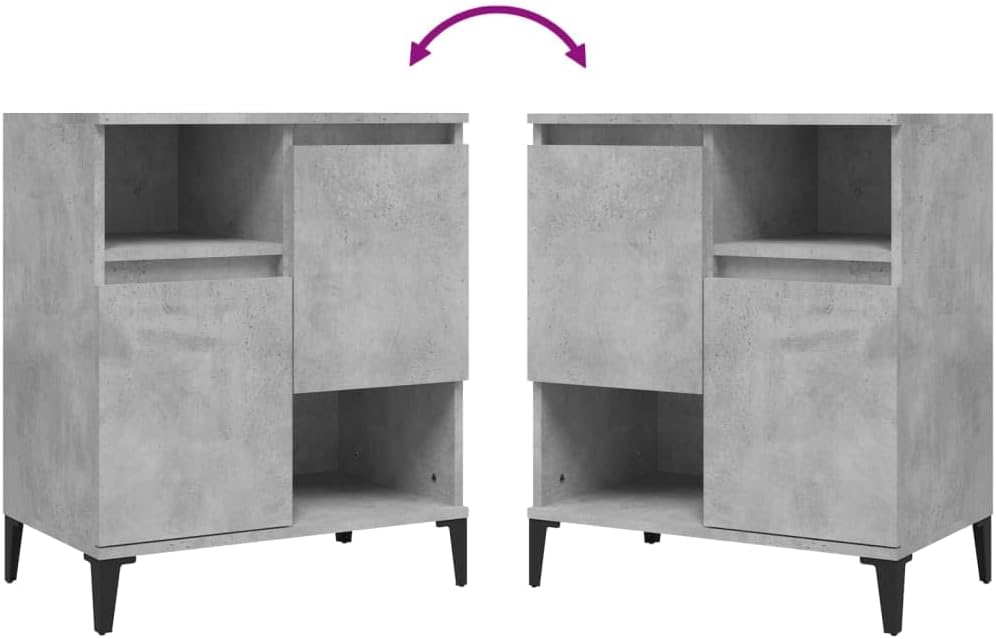 APARADOR GEMA 3 PIEZAS 6 PUERTAS GRIS - 7