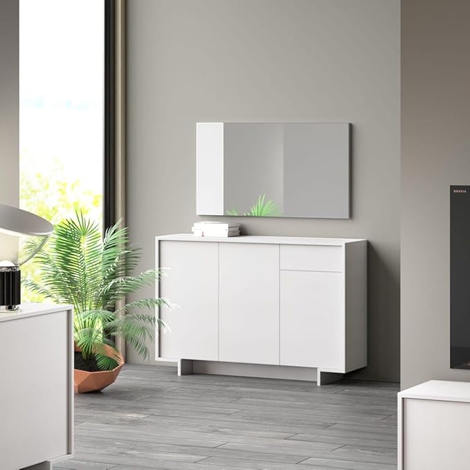 APARADOR DINER 3 PUERTAS 1 CAJON COLOR BLANCO 87X134 CM - 3