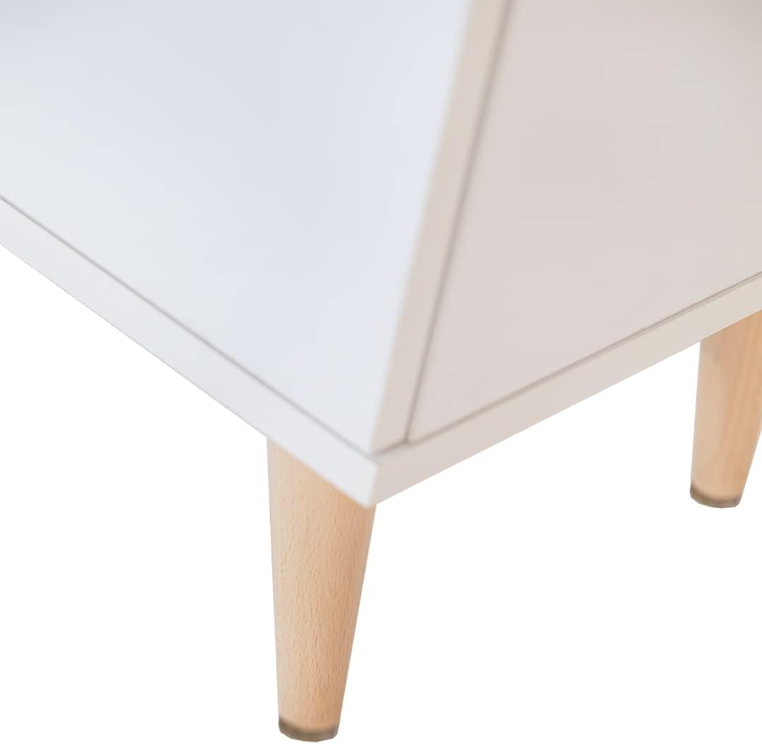 APARADOR OASIS 2 PUERTAS 2 CAJONES BLANCO MODERNO 5 PATAS DE MADERA - 7