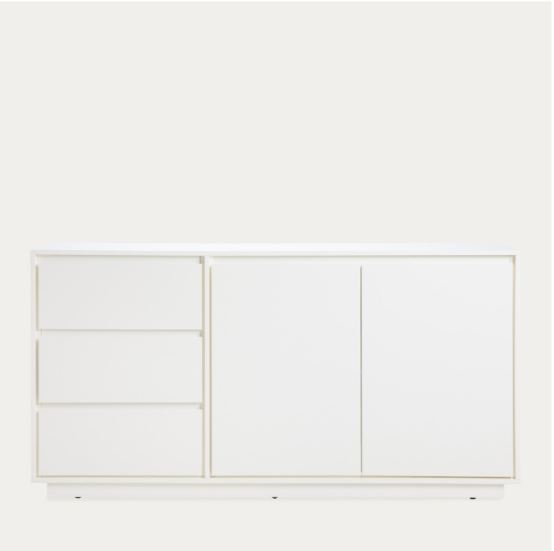 APARADOR ALASKA MODERNO CON 3 CAJONES 2 PUERTAS SALÓN-COMEDOR BLANCO - 3