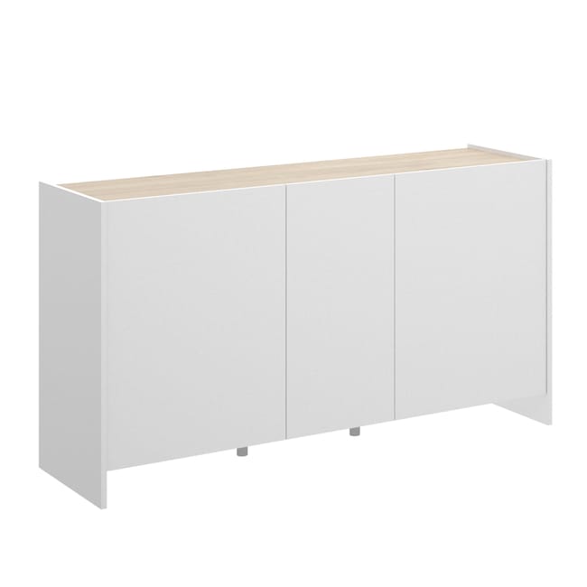 APARADOR DREULL 3 PUERTAS ESTANTE BLANCO 138CM - 1