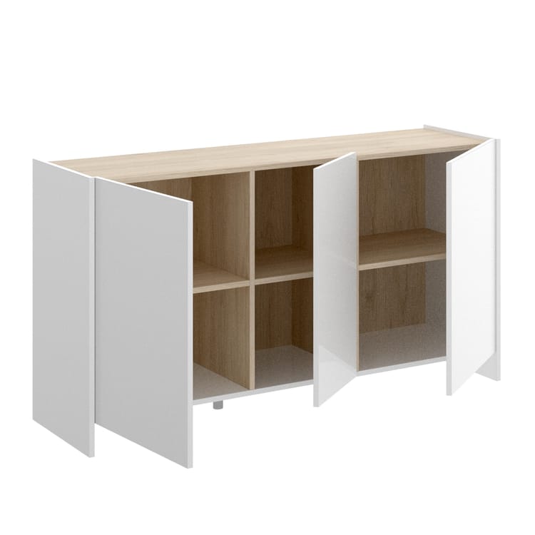 APARADOR DREULL 3 PUERTAS ESTANTE BLANCO 138CM - 3