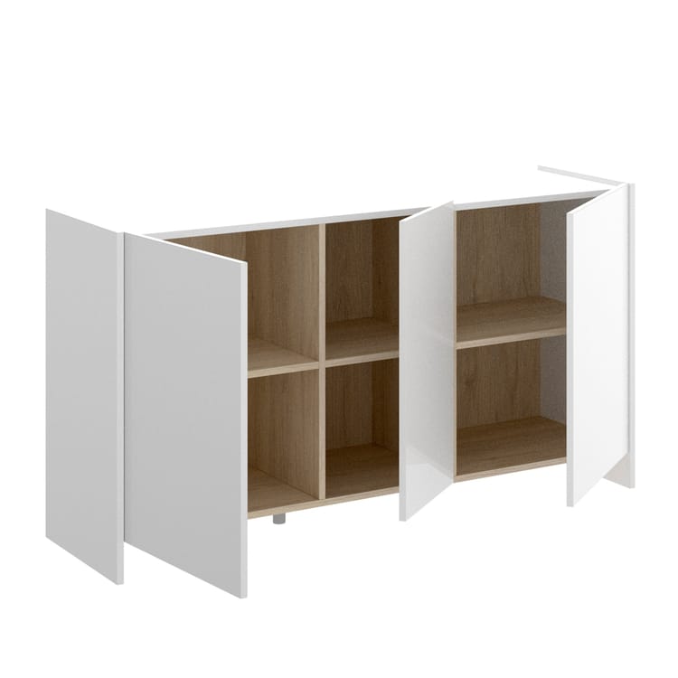 APARADOR DREULL 3 PUERTAS ESTANTE BLANCO 138CM - 6