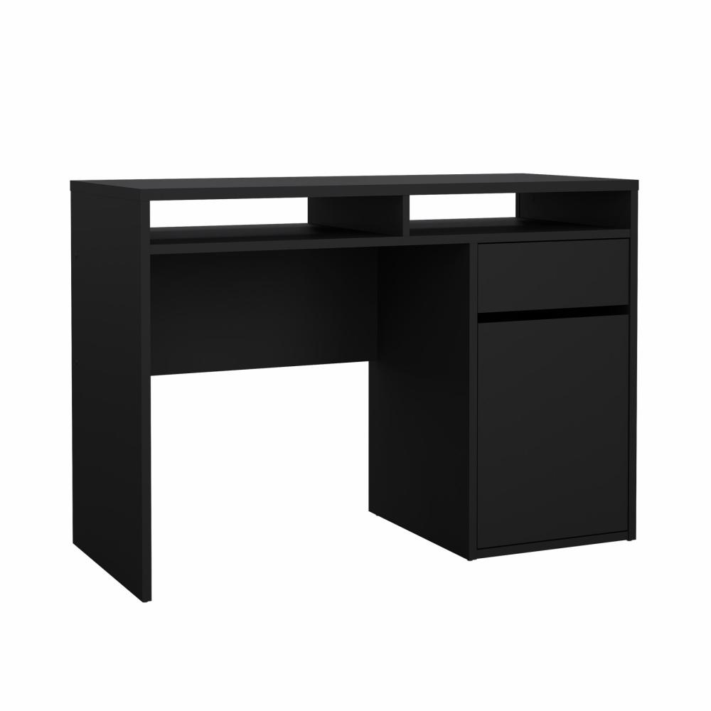 ESCRITORIO VESTO 1 PUERTA 1 CAJÓN Y 2 ESTANTES ABIERTOS NEGRO 110CM - 7