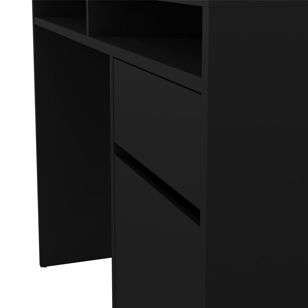ESCRITORIO VESTO 1 PUERTA 1 CAJÓN Y 2 ESTANTES ABIERTOS NEGRO 110CM - 9