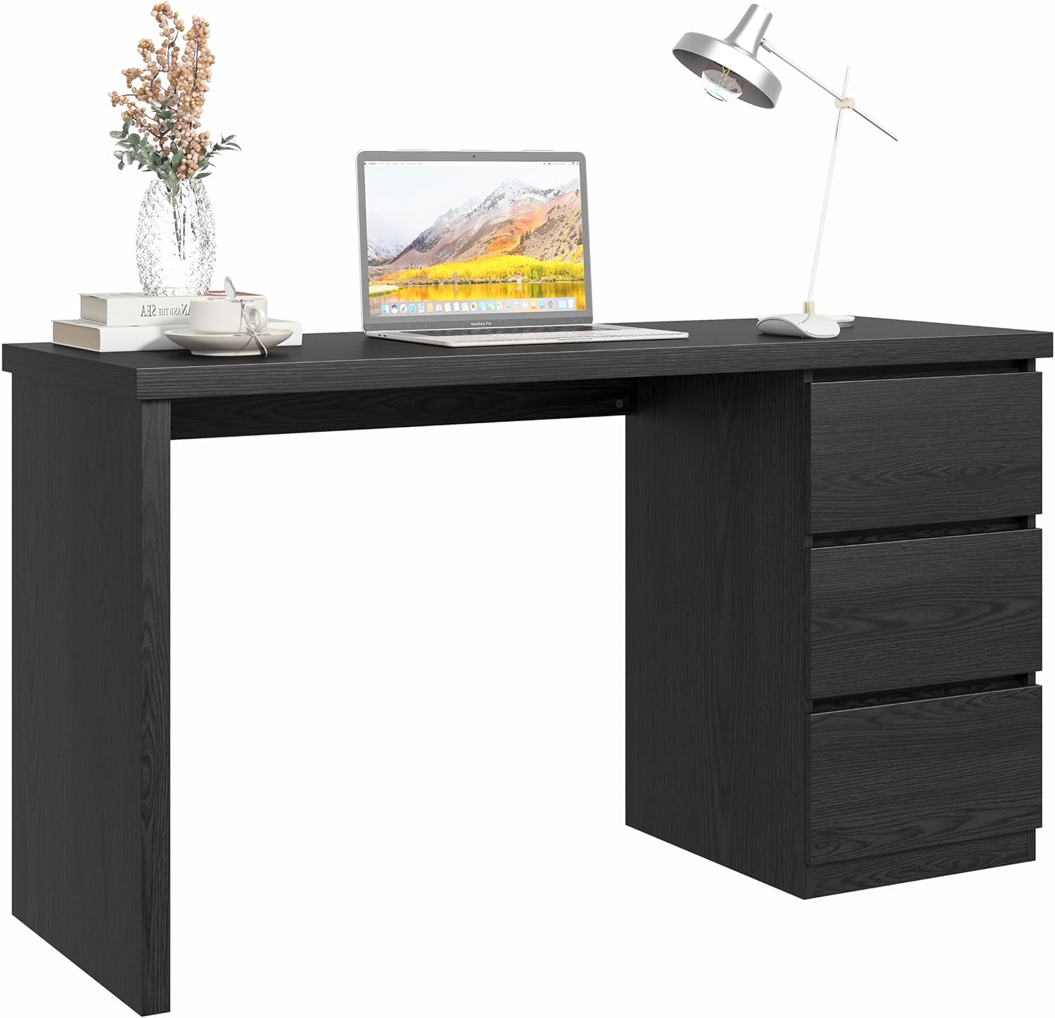 ESCRITORIO JENIN CON 3 CAJONES COLOR NEGRO 120X75CM - 3