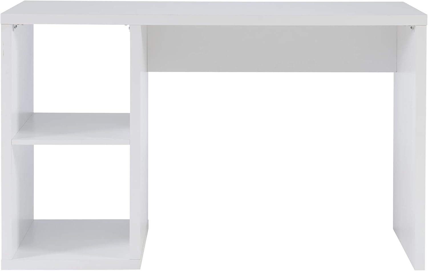 ESCRITORIO MODERNO BARO 2 ESTANTES PARA ALMACENAMIENTO COLOR BLANCO - 4