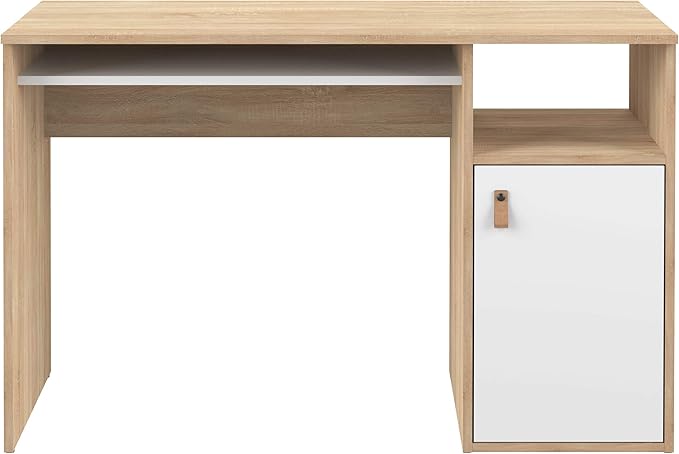 ESCRITORIO VERSA 1 PUERTA 2 ESTANTES COLOR ROBLE Y BLANCO 115CM - 1