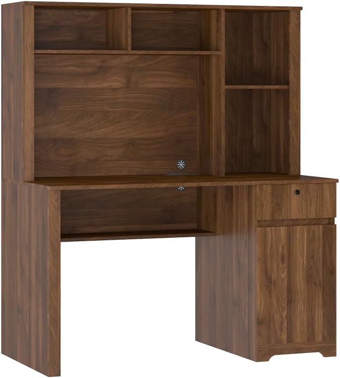 ESCRITORIO NABLUS CAJÓN 1 PUERTA Y 4 ESTANTES ROBLE OSCURO 127CM - 3