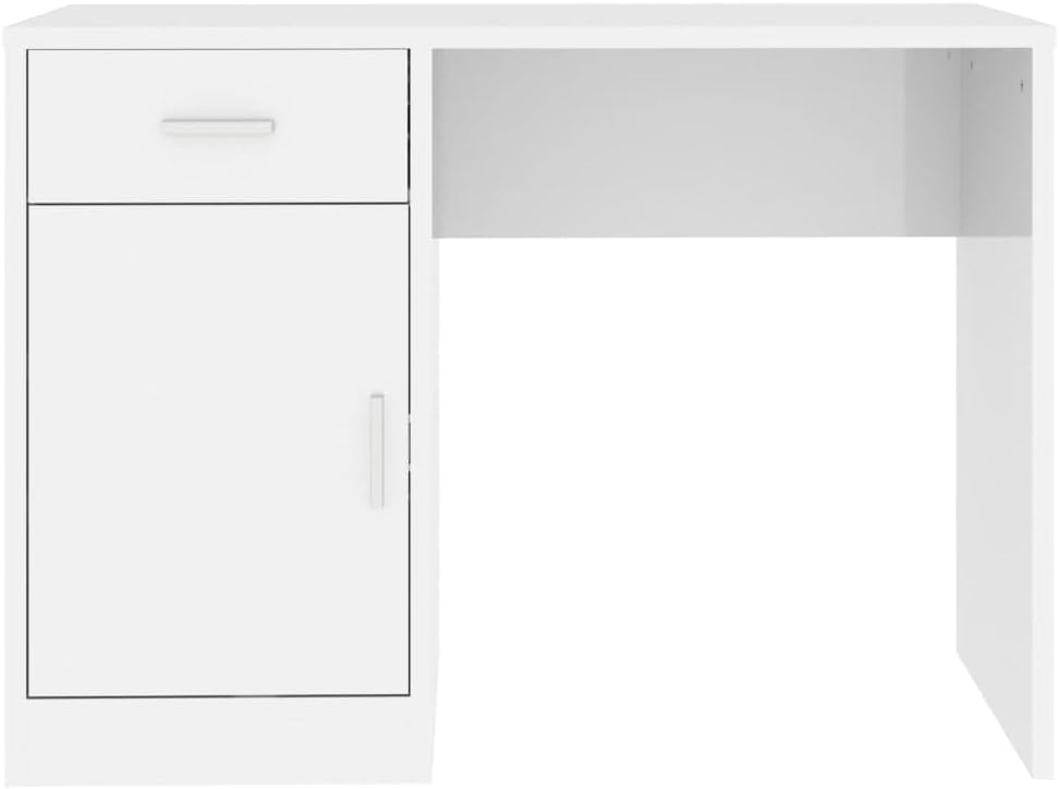 ESCRITORIO KORD CON CAJÓN 1 PUERTA LIBRERO COLOR BLANCO 100CM - 5