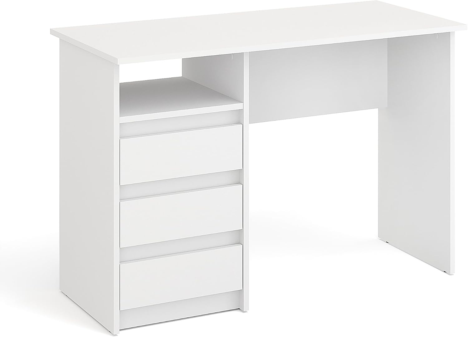 ESCRITORIO LOREZA PARA LAPTOP CON ESTANTE ALTO Y 3 CAJONES BLANCO 110CM - 2