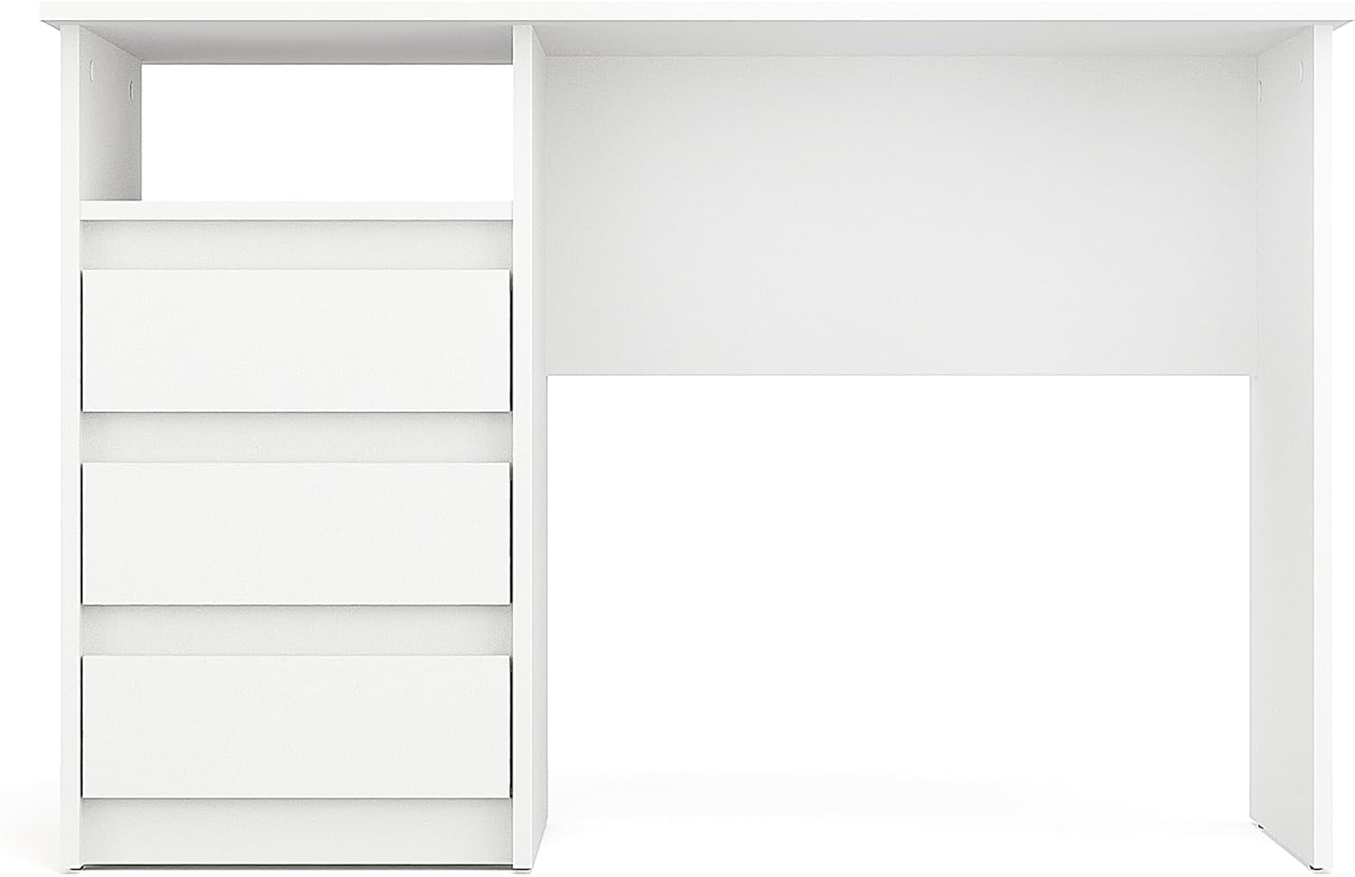 ESCRITORIO LOREZA PARA LAPTOP CON ESTANTE ALTO Y 3 CAJONES BLANCO 110CM - 3