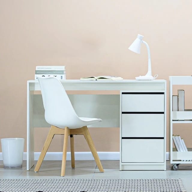 ESCRITORIO SIEGNA CON 3 CAJONES COLOR BLANCO 120X76CM - 1