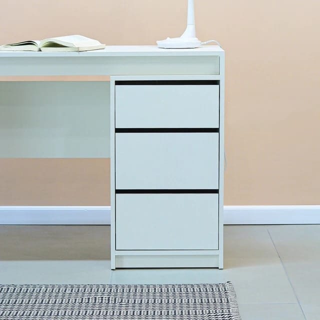 ESCRITORIO SIEGNA CON 3 CAJONES COLOR BLANCO 120X76CM - 3