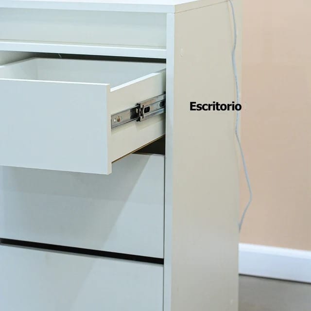 ESCRITORIO SIEGNA CON 3 CAJONES COLOR BLANCO 120X76CM - 4