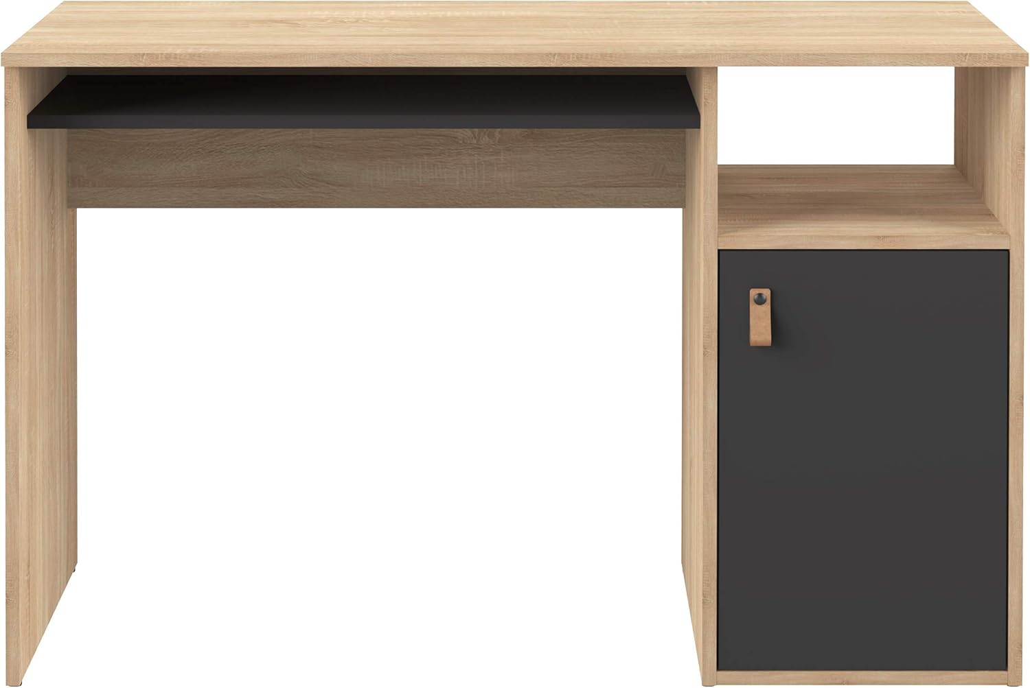 ESCRITORIO VERSA 1 PUERTA 2 ESTANTES COLOR ROBLE Y NEGRO 115CM - 2