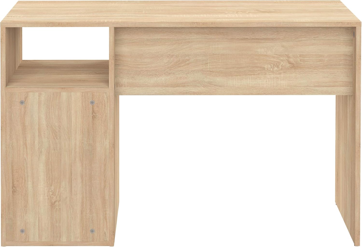 ESCRITORIO VERSA 1 PUERTA 2 ESTANTES COLOR ROBLE Y NEGRO 115CM - 6